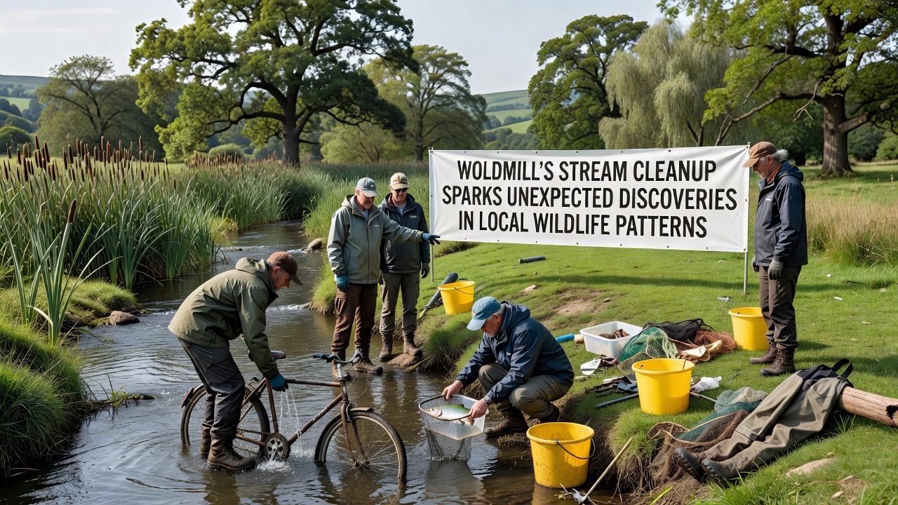 Woldmill's Stream Cleanup Sparks Unexpected Discoveries in Local Wildlife Patterns